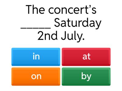 English Language Quiz (English File Elementary U6)