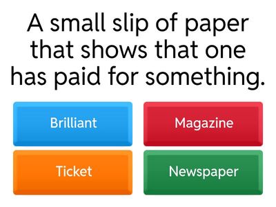 2nd ESO - U2 Vocabulary Builder (Quiz)