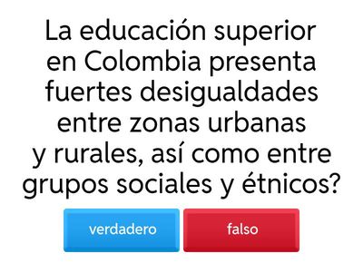 Brechas en la Educación Superior en Colombia