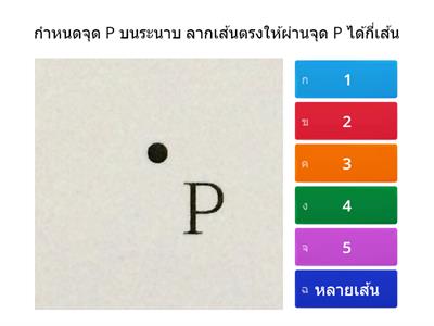 จุด เส้นตรง รังสีและส่วนของเส้นตรง