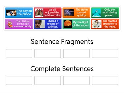  Fragments and complete sentences review