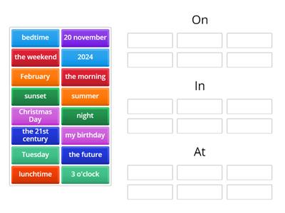 Time Prepositions 