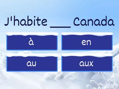 Les prépositions de lieu : à, en, au, aux