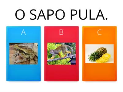 Quiz Formação de frases simples.