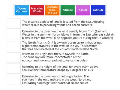 Factors Affecting Temperature 