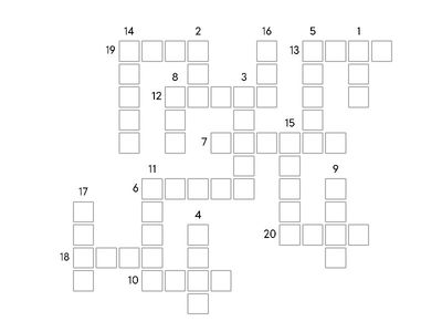 Crossword English Verbs to Portuguese