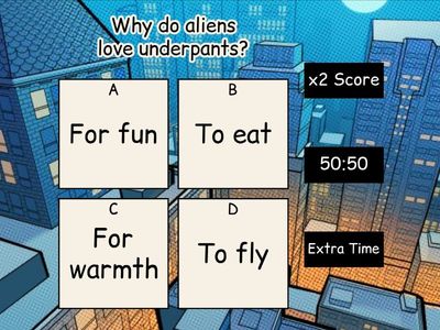 Aliens Love Underpants Comprehension Quiz