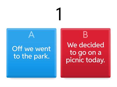 Story Scramble: Our Picnic