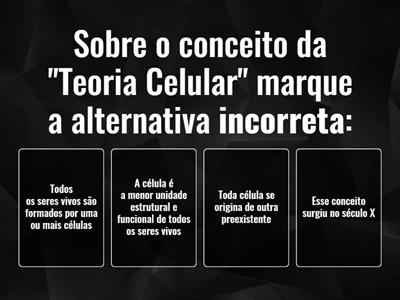 Questionário: Introdução a Bio Cel e Desenvonvimento