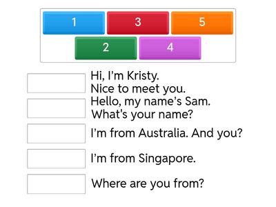 Put the dialogue in order