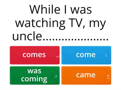 Past continuous tense 