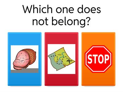  1 Which one doesn't belong: Ending Sounds