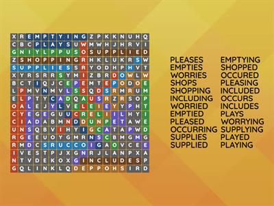 Inflectional Endings - s, ed, ing
