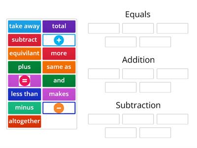 Math Symbols Vocabulary E1