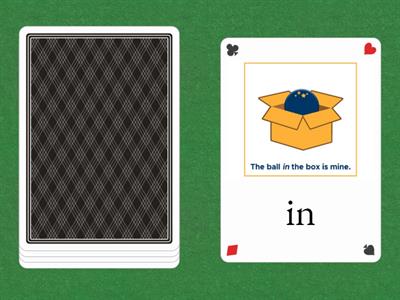 Behind - Between - on - under - in - next to 