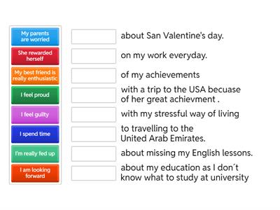 English 6 - dependent prepositions