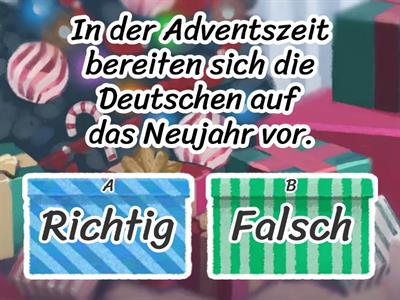 Richtig oder falsch? Weihnachten in Deutschland