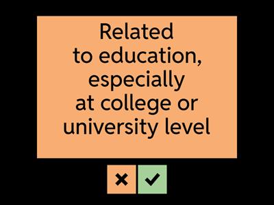 University-related vocabulary