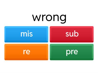 Level 5.9 Prefix Mis, Sub, Re, Pre 