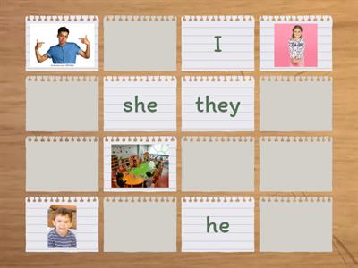 Subject pronouns memory