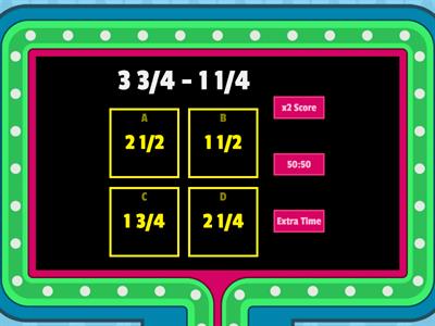 Adding and Subtracting Mixed numbers with like denominators