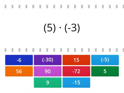 Multiplicación y división de números enteros  