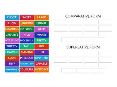 Comparative and Superlative Adjectives