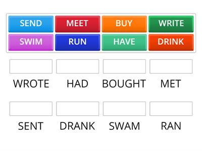 Irregular verbs - A1 - A2 level 