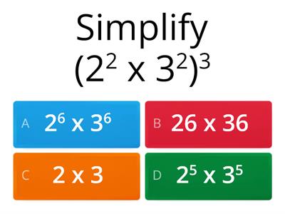 INDEX NOTATION: Simplify positive, zero and negative indices.