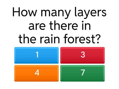 Rainforest Learning Check