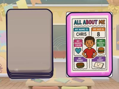 About people (name, age, colour, hobby)