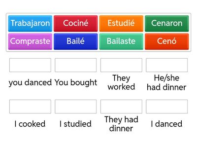 Regular AR verbs pretérito 