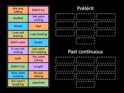preterit VS . past continuous 