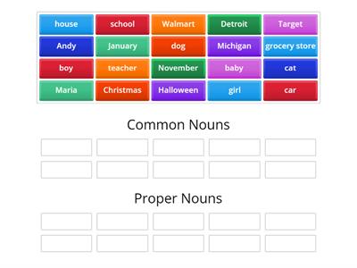 Common and Proper Noun Sort