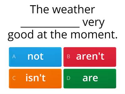 Empower A2 unit 1 (verb be negative)