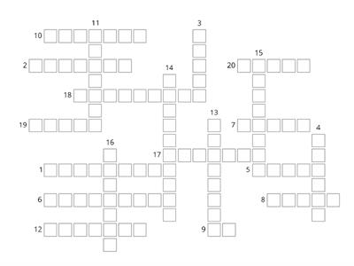 English Crossword Puzzle (FORM 2)