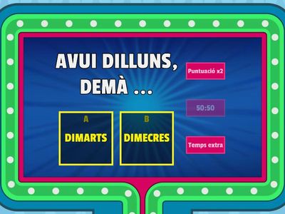 AHIR, AVUI, DEMÀ I CAP DE SETMANA