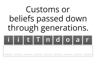 B3-B4 - Culture Vocabulary - Anagram