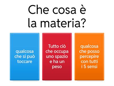 Materia/ calore / temperatura / atmosfera / pressione atmosferica 