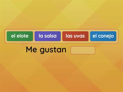 Me gusta / me gustan