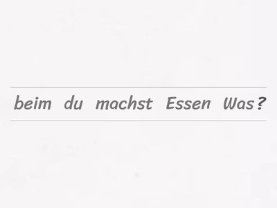 Was machst du beim Essen? beim 
