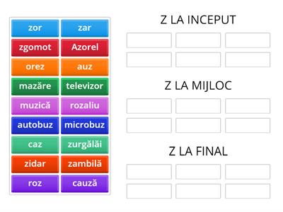 Sunetul și litera Z