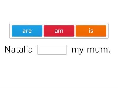 Fill in the gaps with am,is or are.