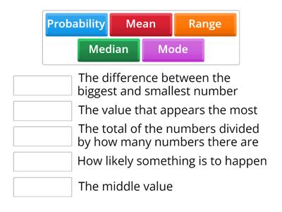 Probability Vocabulary  GAME 3