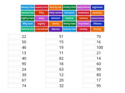 NEF Beginner Numbers 11-100