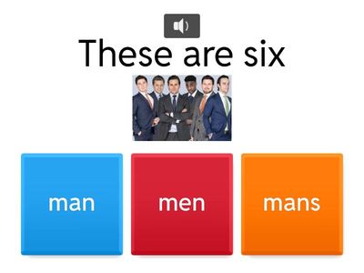 Irregular plural nouns quiz