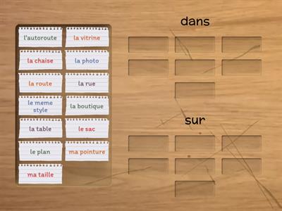 Dans vs Sur