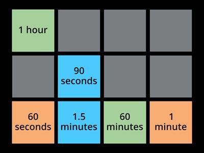 Units of time matching 