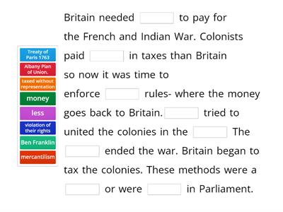 Causes of the American Revolution 