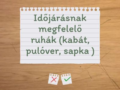 Emergency preparedness list